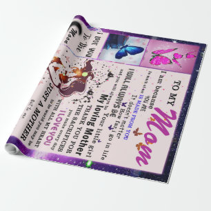 Papel De Presente Personalizado Para Minha Mãe Da Filha