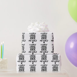 Papel De Presente Personalizado Preto Branco Grunge Você Balança Meu