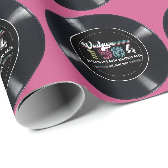 Papel De Presente Personalizado Qualquer Idade de Imagem Personaliza (Ponta do rolo)