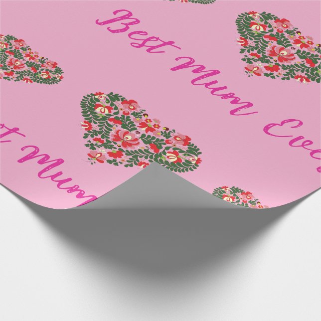 Papel De Presente Personalizado Script Melhor Mãe do Mundo (Ponta)