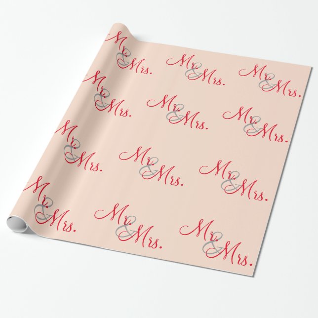 Papel De Presente Personalizado Sr e Sra (Desenrolado)