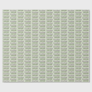 Papel de Presente Personalizado Verde Retro
