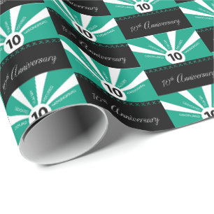 Papel De Presente Personalizar, 10º Aniversário de Empregado