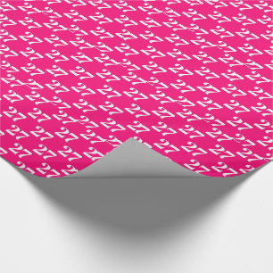Papel De Presente Personalizar c/Inicial, Letra Branca, Cor-de-rosa