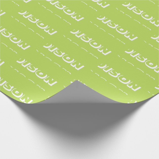 Papel De Presente Personalizar com o Nome, verde limão de Presente d (Ponta)