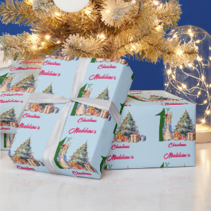 Papel De Presente Personalizar nome Peter o coelho Primeiro Natal