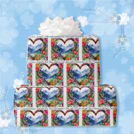 Papel De Presente Personalizar Rosas de Texto e Nome do Retirmento M