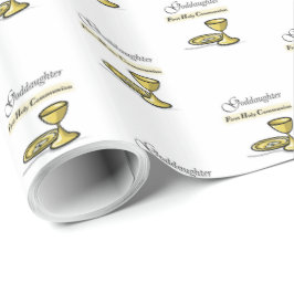 Papel De Presente Personalizável, Godchild First Communance Chalice