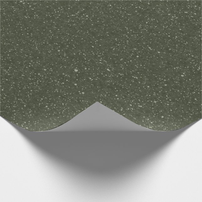 Papel de Presente Personalizável Verde Musgo com P (Ponta)