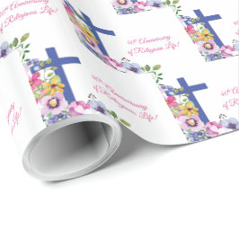 Papel De Presente Personalize, 40º Aniversário Vida Religiosa Freira