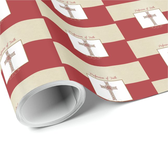 Papel De Presente Personalize, Bênçãos RCIA na Profissão de Fé (Ponta do rolo)