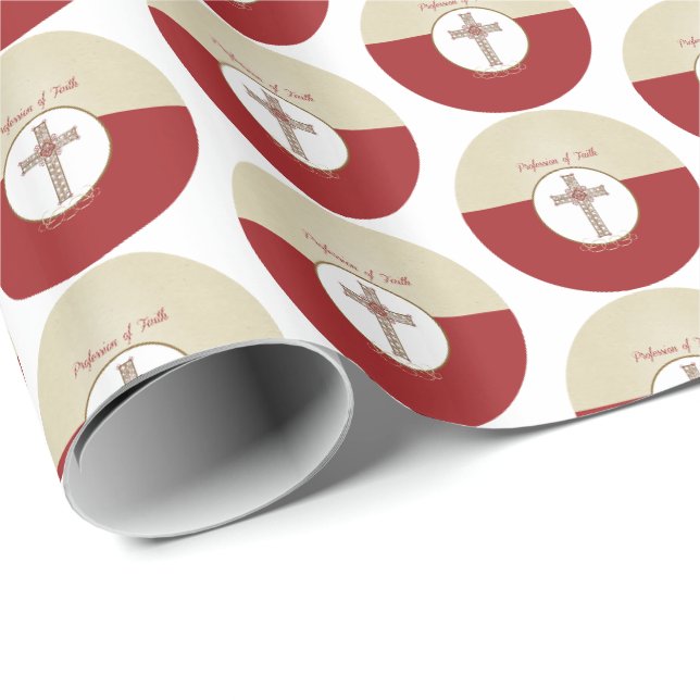 Papel De Presente Personalize, Bênçãos RCIA na Profissão de Fé (Ponta do rolo)