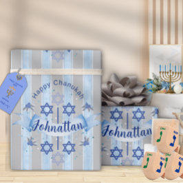 Papel De Presente Personalize Chanukah Elegant Wrapping Paper