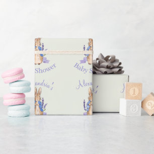 Papel De Presente Personalize Coelho Clássico Chuveiro de Bebê