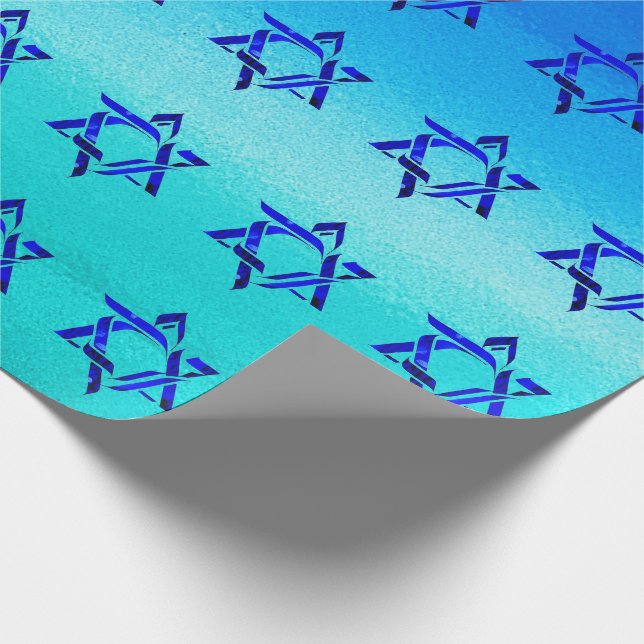 Papel De Presente Personalize HANUKKAH HEBREW STARS Wraps Paper (Ponta)