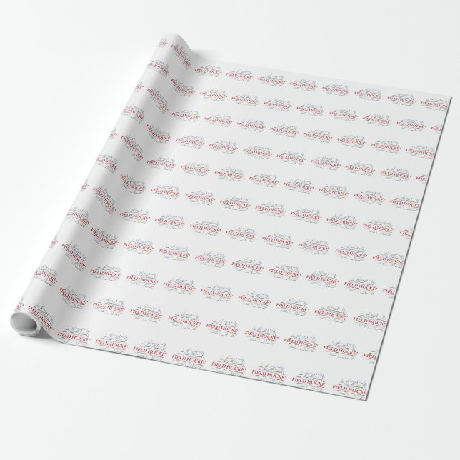 Papel De Presente Personalize, treinador de hóquei em campo Obrigado (Desenrolado)