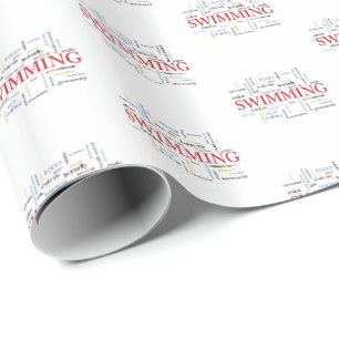 Papel De Presente Personalize, Treinador De Nadação Obrigado Em Pala