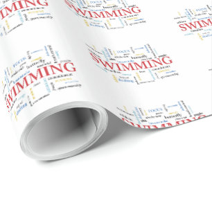 Papel De Presente Personalize, Treinador De Nadação Obrigado Em Pala