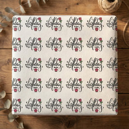 Papel De Presente Personalized Birthday Pink Rose 