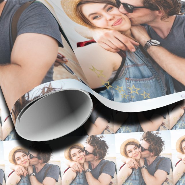 Papel De Presente Personalized Couple Photo (Criador carregado)