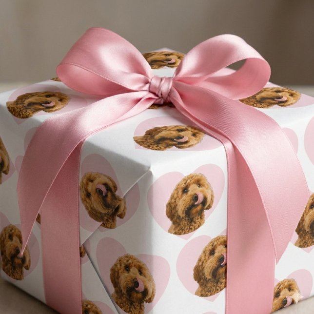 Papel De Presente Personalized Dog Photo Valentine  (Criador carregado)