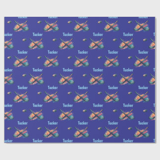 Papel De Presente Personalized Hockey Name Wrapping Paper Roll