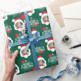 Papel De Presente Personalized Photo Merry Christmas 
