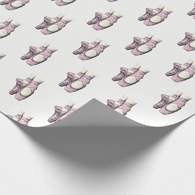 Papel De Presente Pés de Bailarina em Ponta #3 Rosa Claro (Ponta)
