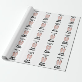 Papel De Presente Pés Deixando Minhas Pegadas Citação Inspiradora