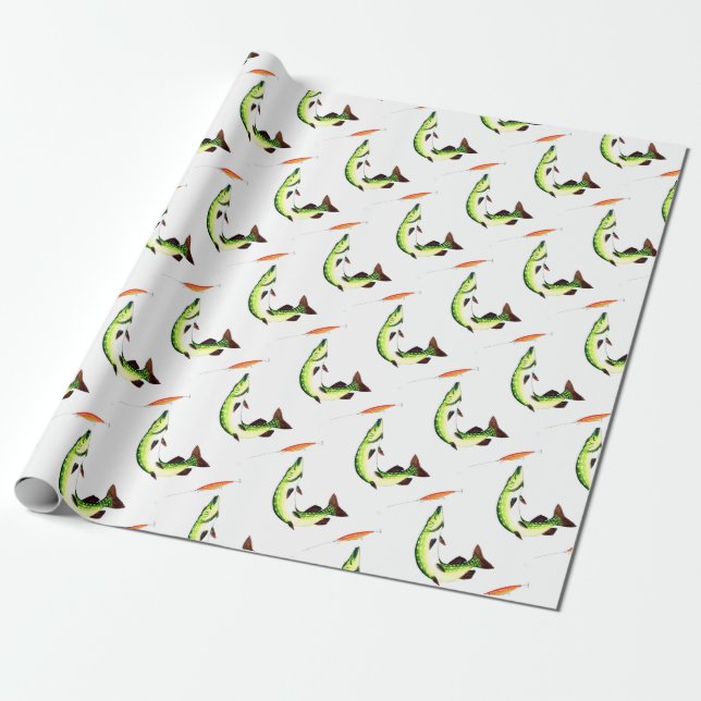 Papel De Presente Pesca a pique e pesca a mosca (Desenrolado)