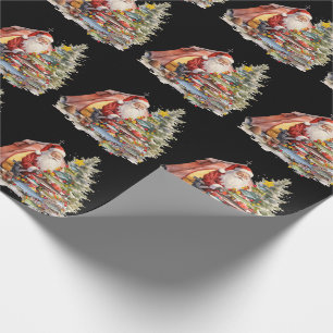 Papel De Presente Pesca Alojava Natal Papai Noel