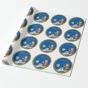 Papel De Presente Pesca baixa grande do pescador no gelo