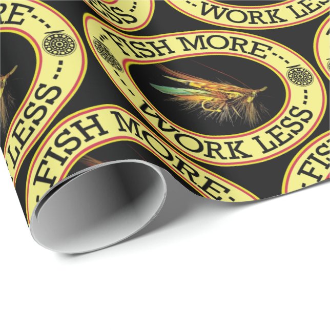 Papel De Presente Pesca com mosca do salmão (Ponta do rolo)