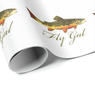Papel De Presente Pesca de trutas femininas