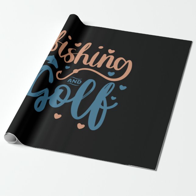 Papel De Presente Pesca E Golfe (Desenrolado)