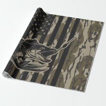 Pescador de Pesca Camo Flag Bottomland Camo
