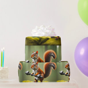 Papel De Presente Pesos de elevação do esquilo