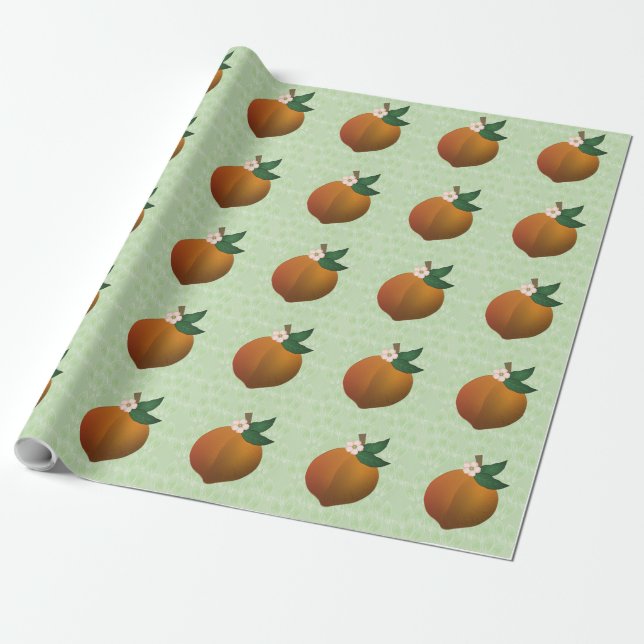 Papel De Presente Pêssego (Desenrolado)