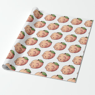 Papel De Presente Pêssego Crânio Mortal