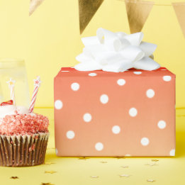 Papel De Presente Pêssego E Vermelho