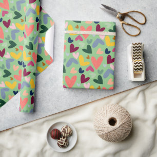 Papel De Presente Pêssego Vermelho Festivo Pincel Cor-de-rosa