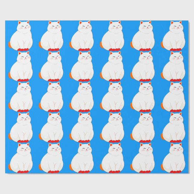 Papel De Presente Pêssegos, o Gato Sorridente (Aberto)