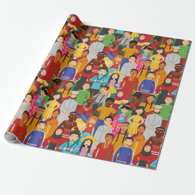 Papel De Presente Pessoas (Desenrolado)