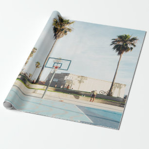 Papel De Presente Pessoas fora do campo de basquetebol externo