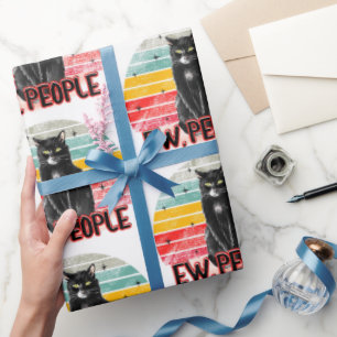 Papel De Presente Pessoas Ow Pretas para Vintage