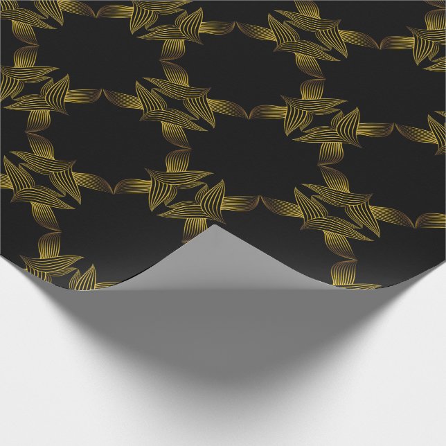 Papel De Presente pétala da flor da linha ouro (Ponta)