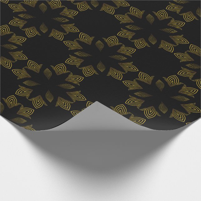 Papel De Presente pétala da flor da linha ouro (Ponta)