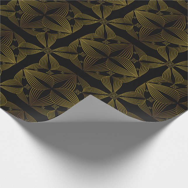 Papel De Presente pétala da flor da linha ouro (Ponta)