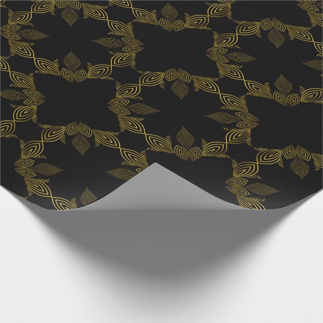 Papel De Presente pétala da flor da linha ouro (Ponta)