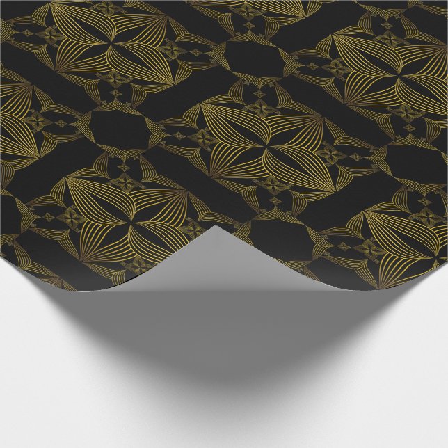 Papel De Presente pétala da flor da linha ouro (Ponta)